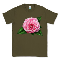 Army Green Camellia Flower Classic Tee - LillyAllenDesigns