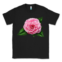 Black Camellia Flower Classic Tee - LillyAllenDesigns