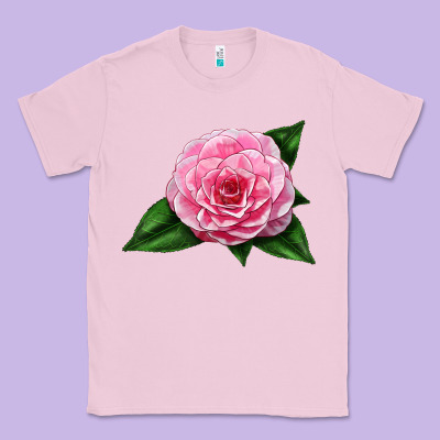 Camellia Flower Classic Tee Designed By Lillyallendesigns