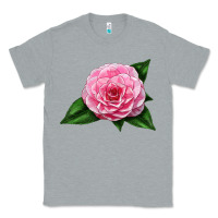 Heather Grey Camellia Flower Classic Tee - LillyAllenDesigns