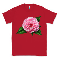 Red Camellia Flower Classic Tee - LillyAllenDesigns