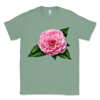 Sage Camellia Flower Classic Tee - LillyAllenDesigns