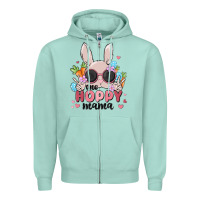 Seafoam one hoppy mama Zipper Hoodie - MaliasSmallBusiness