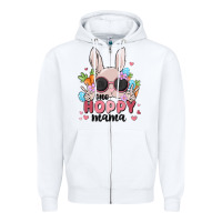 White one hoppy mama Zipper Hoodie - MaliasSmallBusiness