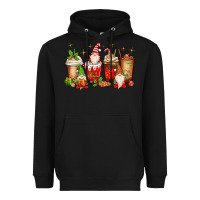 Black Christmas gnomes coffee cups Heavyweight Hoodie - MaliasSmallBusiness