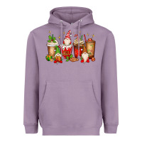 Lavender Christmas gnomes coffee cups Heavyweight Hoodie - MaliasSmallBusiness