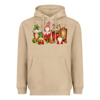 Mushroom Christmas gnomes coffee cups Heavyweight Hoodie - MaliasSmallBusiness