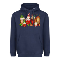 Navy Christmas gnomes coffee cups Heavyweight Hoodie - MaliasSmallBusiness