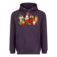 Plum Christmas gnomes coffee cups Heavyweight Hoodie - MaliasSmallBusiness