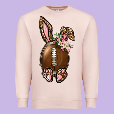 American Football Easter Bunny Premium Sweatshirt Designed By Bundleandbundleshop