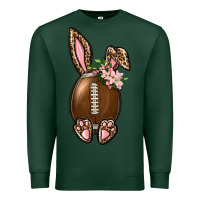 Sports Green American Football Easter Bunny Premium Sweatshirt - BundleAndBundleShop