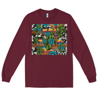 Burgundy cactus gemstone Long Sleeve Tee - AdoDesignShop