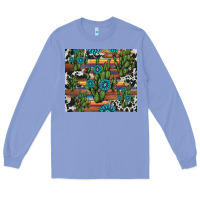 Colony Blue cactus gemstone Long Sleeve Tee - AdoDesignShop