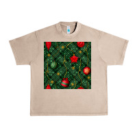 French Oak christmas ornaments seamless  pattern Urban Heavy Tee - BundleAndBundleShop