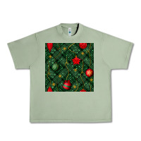 Oil Green christmas ornaments seamless  pattern Urban Heavy Tee - BundleAndBundleShop