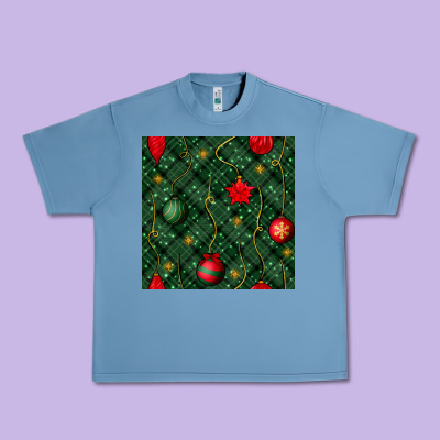 Christmas Ornaments Seamless  Pattern Urban Heavy Tee Designed By Bundleandbundleshop