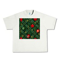 Pistachio christmas ornaments seamless  pattern Urban Heavy Tee - BundleAndBundleShop