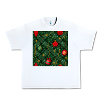 White christmas ornaments seamless  pattern Urban Heavy Tee - BundleAndBundleShop