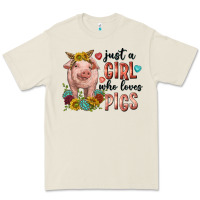 Bone western just girl who loves pigs Premium Tee - texasbilliewilder