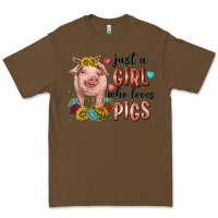 Cacao western just girl who loves pigs Premium Tee - texasbilliewilder