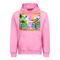 Fuchsia Pink feeling beachy Urban Hoodie - TumblerDesignByShophia