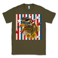 Army Green mullet eagle seamless pattern Classic Tee - BundleAndBundleShop