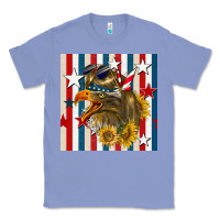 Colony Blue mullet eagle seamless pattern Classic Tee - BundleAndBundleShop