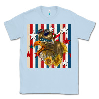 Dusty Blue mullet eagle seamless pattern Classic Tee - BundleAndBundleShop