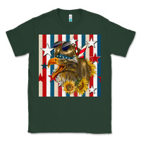 Sports Green mullet eagle seamless pattern Classic Tee - BundleAndBundleShop