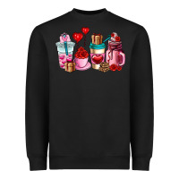 Valentines Day Roses Coffee Cups Heavyweight Sweatshirt | Teevron