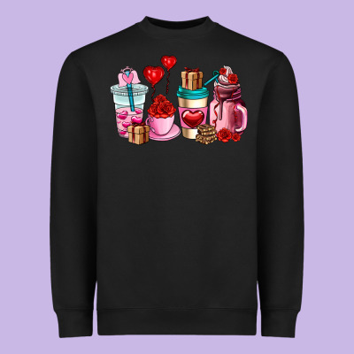 Valentines Day Roses Coffee Cups Heavyweight Sweatshirt Designed By Adodesignshop