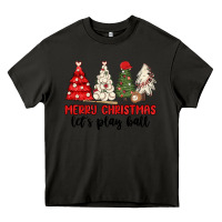 Asphalt merry christmas let s play ball baseball Heavy Core Tee - MaliasSmallBusiness