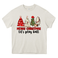 Merry Christmas Let S Play Ball Baseball Heavy Core Tee | Teevron