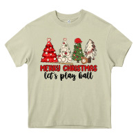 Mossy merry christmas let s play ball baseball Heavy Core Tee - MaliasSmallBusiness