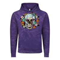 Cloud Purple Halloween Skeleton Vintage Hoodie - CowhideDigitalArt