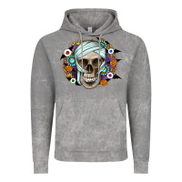 Cloud Rock Halloween Skeleton Vintage Hoodie - CowhideDigitalArt