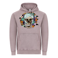 Vintage Zinc Halloween Skeleton Vintage Hoodie - CowhideDigitalArt