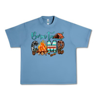 Pebble Blue born to camp Urban Heavy Tee - JahusDesignShop