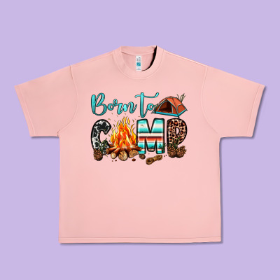 Born To Camp Urban Heavy Tee Designed By Jahusdesignshop