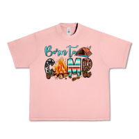 Salmon born to camp Urban Heavy Tee - JahusDesignShop