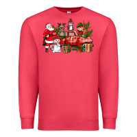 Cardinal Santa Snowman Reindeer Penguin Elf Christmas Truck Premium Sweatshirt - BundleAndBundleShop