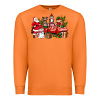 Carrot Santa Snowman Reindeer Penguin Elf Christmas Truck Premium Sweatshirt - BundleAndBundleShop