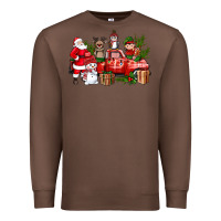 Chestnut Santa Snowman Reindeer Penguin Elf Christmas Truck Premium Sweatshirt - BundleAndBundleShop