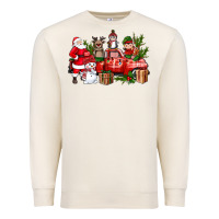 Sandshell Santa Snowman Reindeer Penguin Elf Christmas Truck Premium Sweatshirt - BundleAndBundleShop