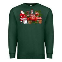 Sports Green Santa Snowman Reindeer Penguin Elf Christmas Truck Premium Sweatshirt - BundleAndBundleShop