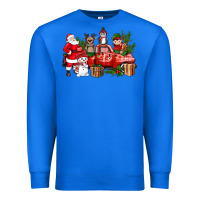 True Royal Santa Snowman Reindeer Penguin Elf Christmas Truck Premium Sweatshirt - BundleAndBundleShop