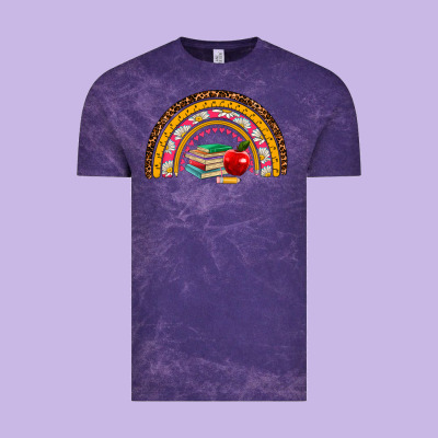Back To School Rainbow Vintage Tee Designed By Adodesignshop