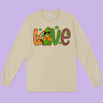 Love Gnome Long Sleeve Tee Designed By Artiststas