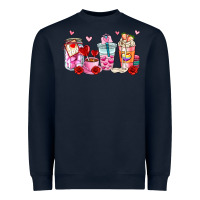 Navy valentines day coffee cup Heavyweight Sweatshirt - AdoDesignShop