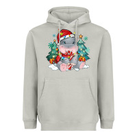 Moon Dust cute christmas hippopotamus Heavyweight Hoodie - MaliasSmallBusiness